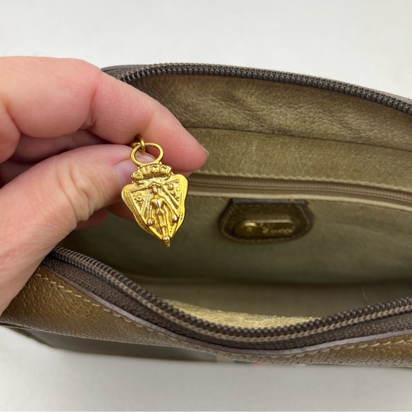 Gucci Vintage Ophidia Leather Web Green and Red Strip Textured Crossbody Handbag - Picture 15 of 15